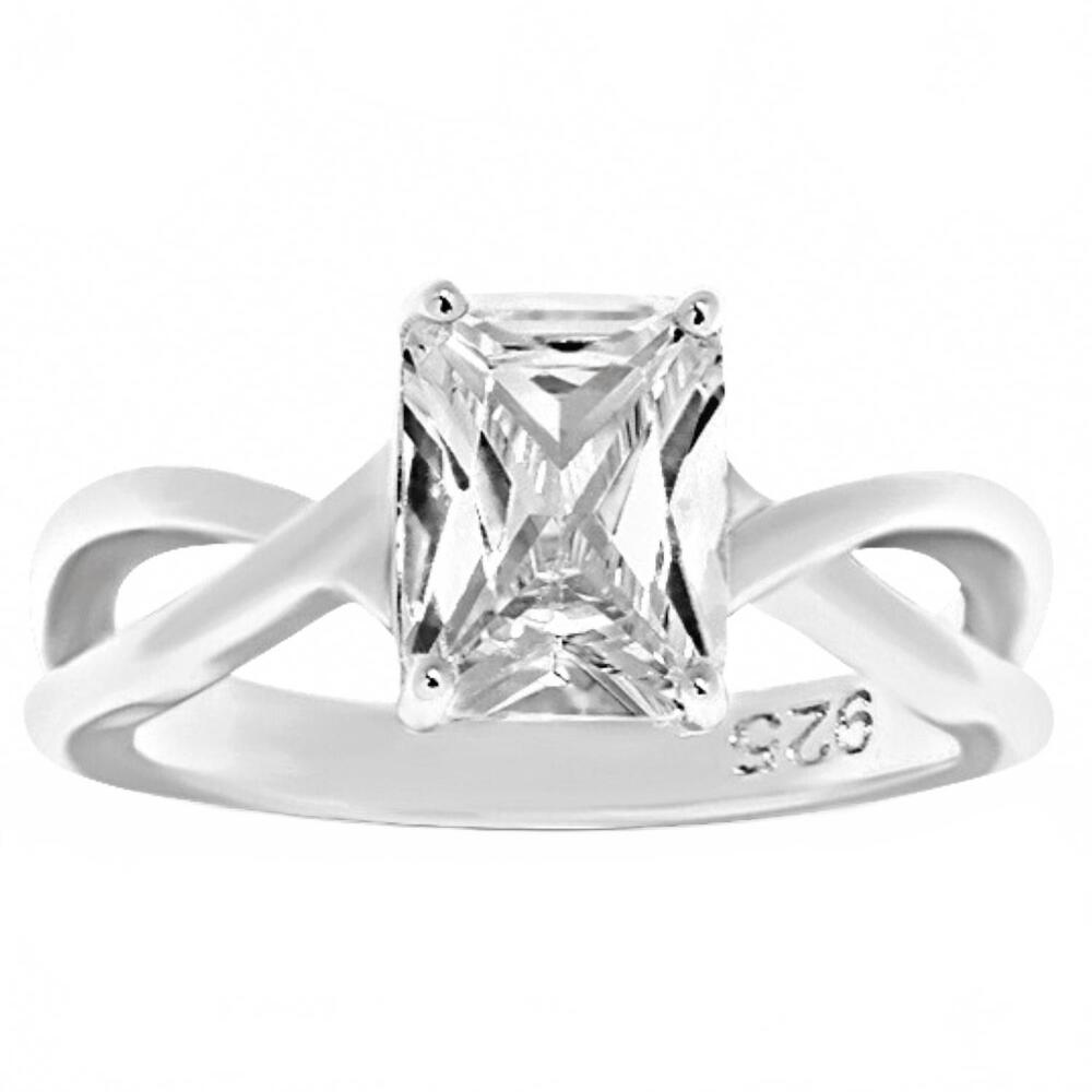 NEW STARLETTE women's halle engagement ring in silver